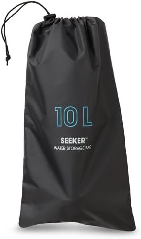 HydraPak Seeker - Faltbarer Wasserspeicher (10L) - BPA- und PVC-freier Camping Trinkrucksack - Grau
