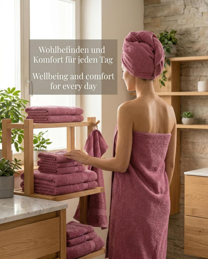 Betz Premium 12er Frottier Handtuch-Set - 2X Liegetücher - 4X Handtücher - 2X Gästetücher - 2X Seift