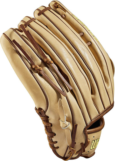 WILSON A200 Baseballhandschuh-Serie Linke Hand Wurf 32,4 cm (12,75 Zoll) Blond/Saddle Tan – Standard