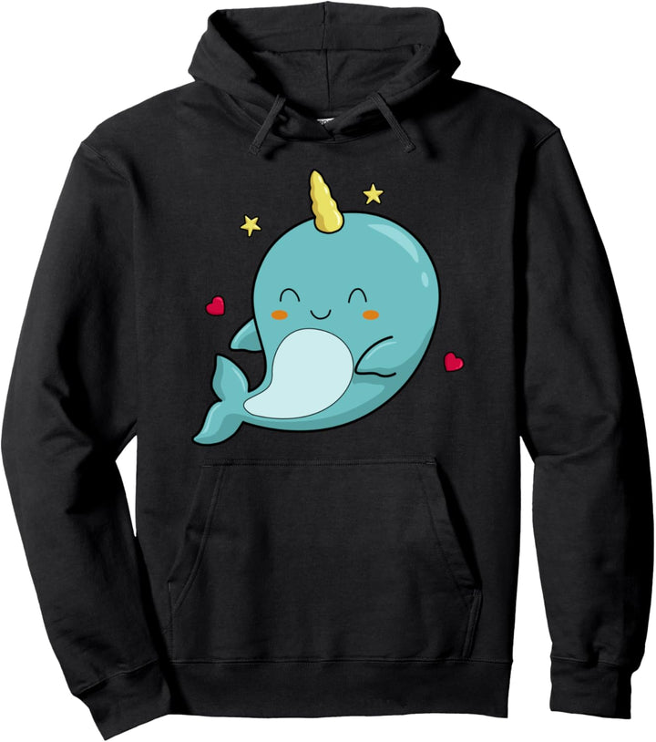 Narwal Hoodie Damen Narwal Geschenk Mädchen Narwal Pullover Hoodie