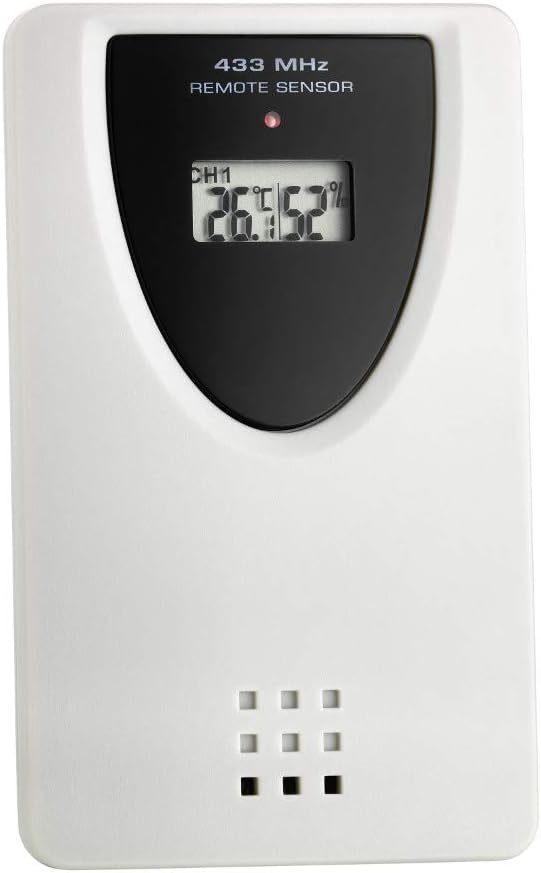 TFA Dostmann Sky 35.1152 Funk-Wetterstation mit Aussensensor, Wettervorhersage und Funkuhr (schwarz