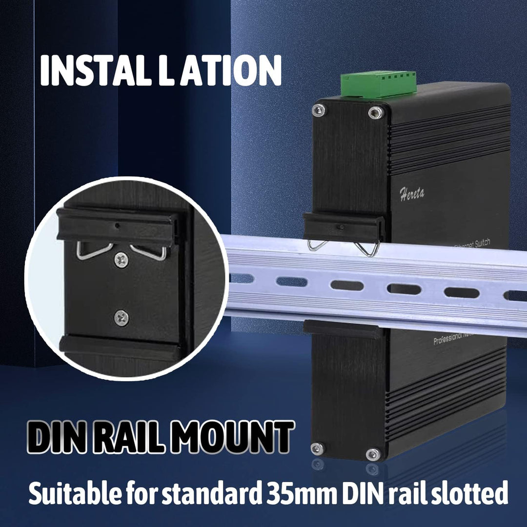 Industrieller Ethernet Switch 8 TP-Ports 10/100/1000Base-TX und 2 SFP optische Ports 1000Base-FX geh