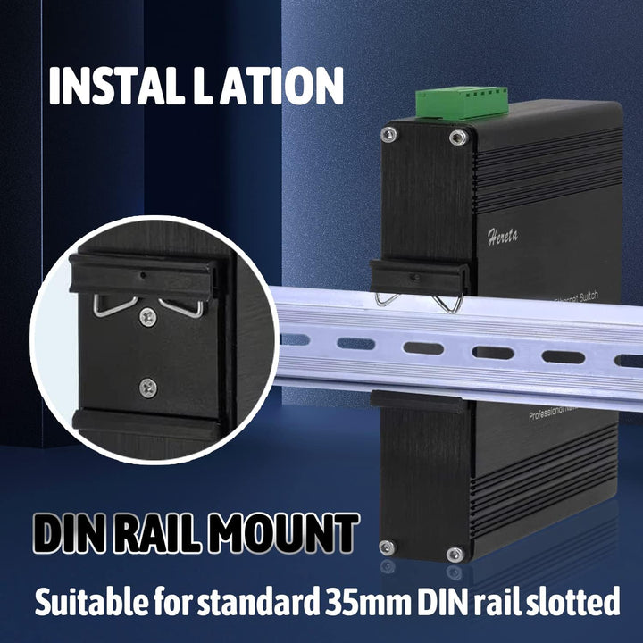 Industrieller Ethernet Switch 8 TP-Ports 10/100/1000Base-TX und 2 SFP optische Ports 1000Base-FX geh