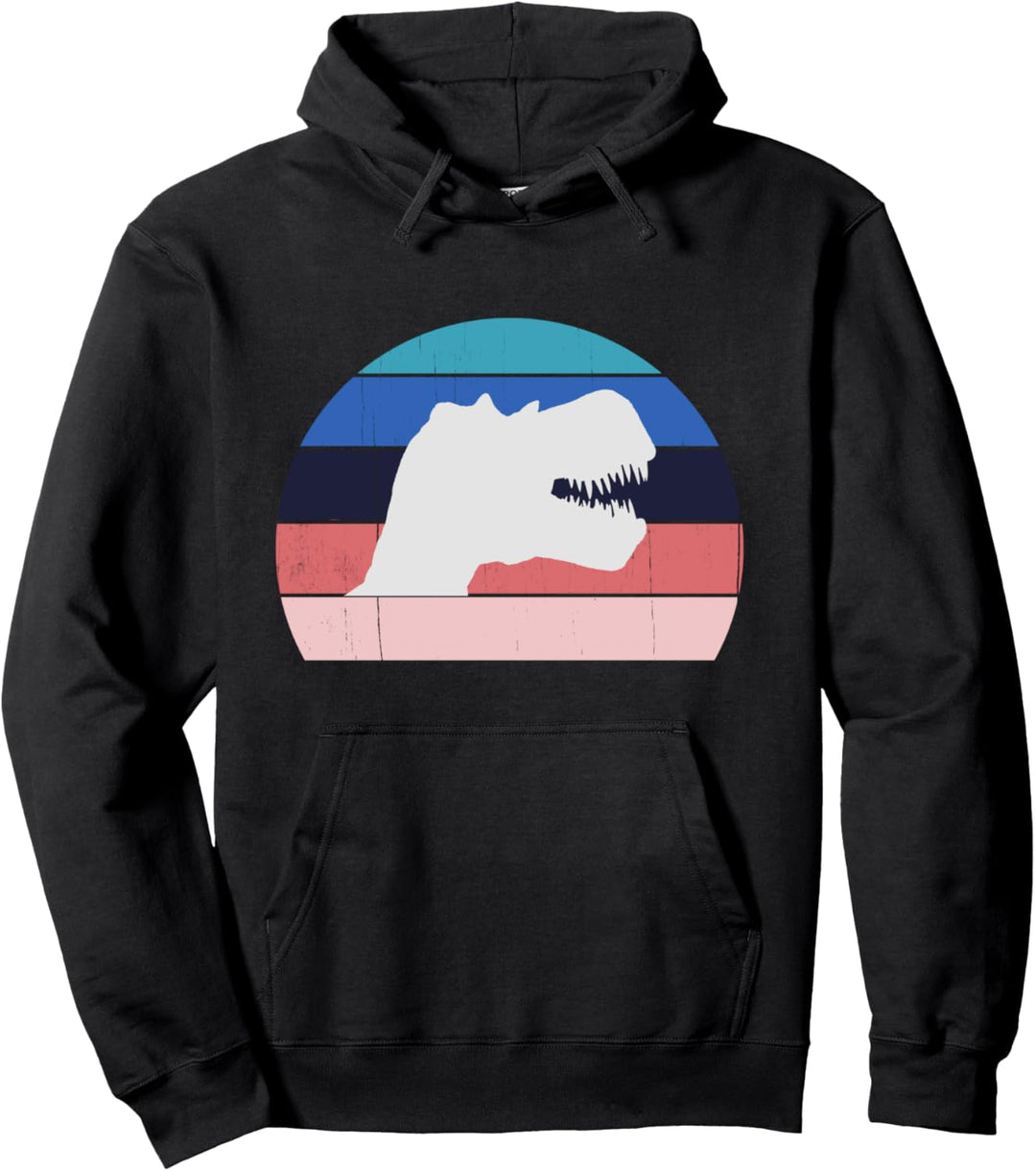 Cooler Retro-Dinosaurier - Grosser Dino / T-Rex TRex Sunset D Pullover Hoodie