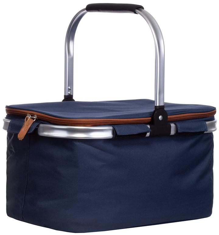 Brandsseller Einkaufskorb Kühlkorb Shopper Lunchtasche Kühltasche Picknickkorb Klappbar (ca. 46x29x2