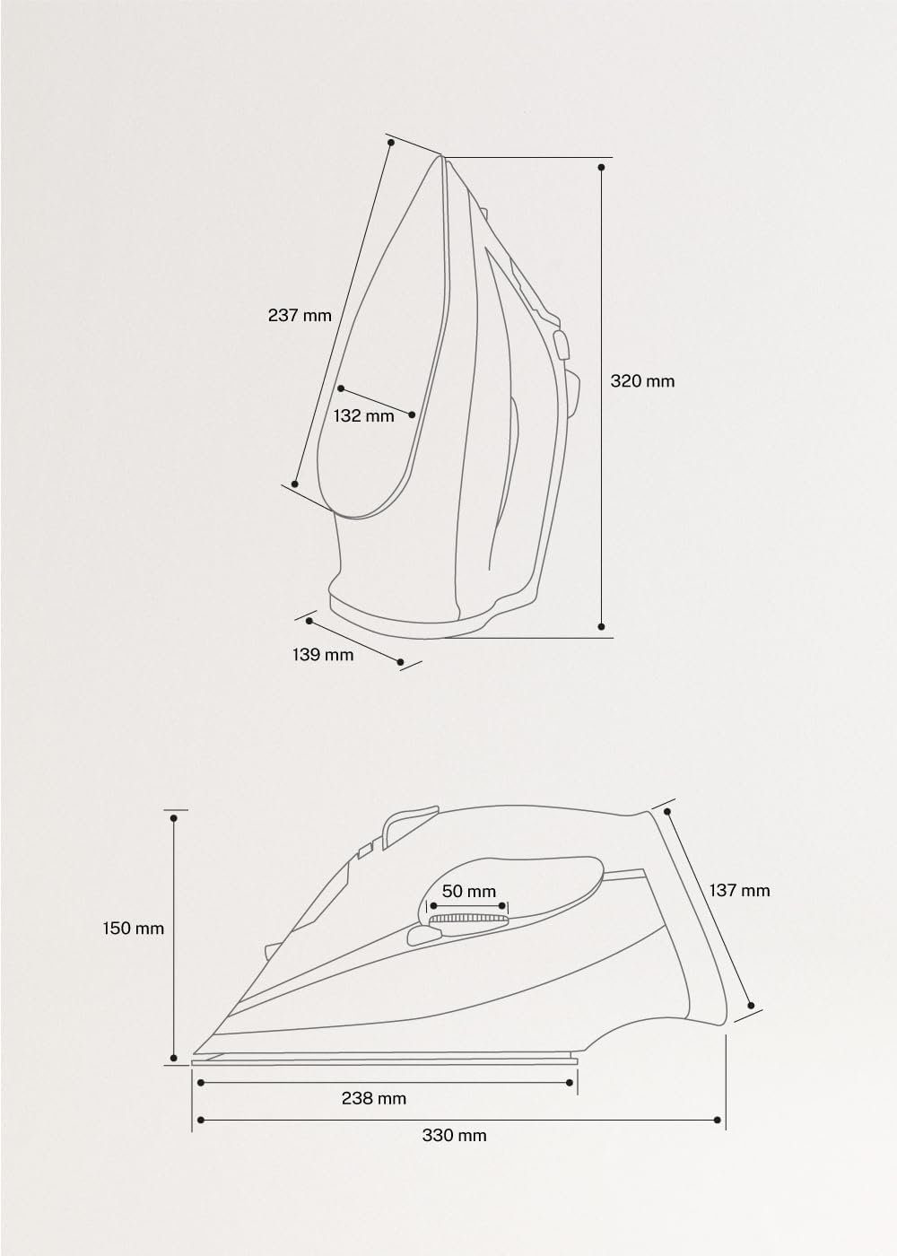 CREATE/IRON FLAT 3000 / Dampfbügeleisen Salbeigrün/Schnellstartsystem, 2m Kabel, Sicherheitssystem,