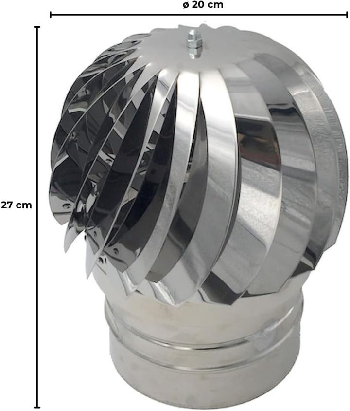 Einside - Kaminaufsatz säurebeständigen Edelstahl drehbarer Kugelaufsatz Schornsteinaufsatz Lüftungs