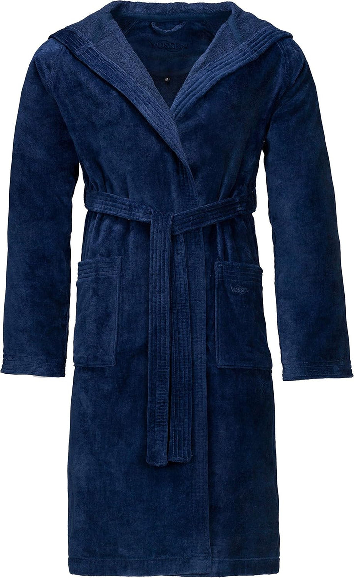 Vossen Damen & Herren Bademantel Texas XS Blau (Winternight 476), XS Blau (Winternight 476)