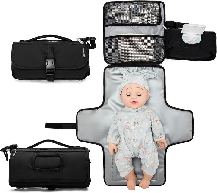 ROYALFAIR Baby Wickelrucksack Wickeltasche Rucksack mit tragbarer Wickelauflage, Windeltasche mit Fä