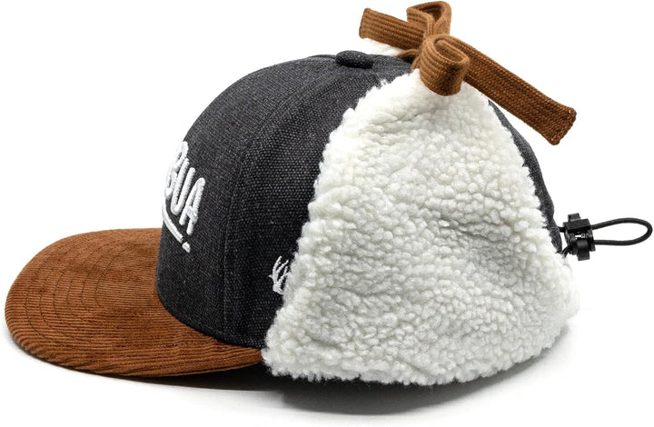 Du Hirsch Bayerisches Winter Cap Kinder Lausbua Dunkelgrau Canvas M Grau, M Grau