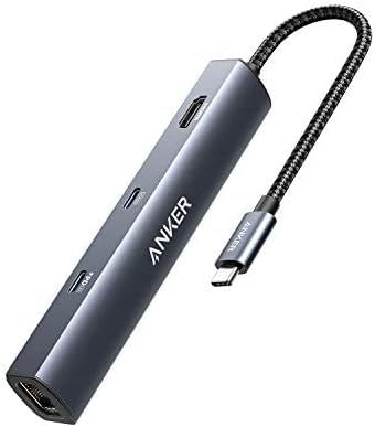 Anker PowerExpand 6-in-1 Ethernet Adapter, PD Hub, 65 PD, 4K HDMI, 1Gbps Ethernet, Daten, 2 USB 3.0