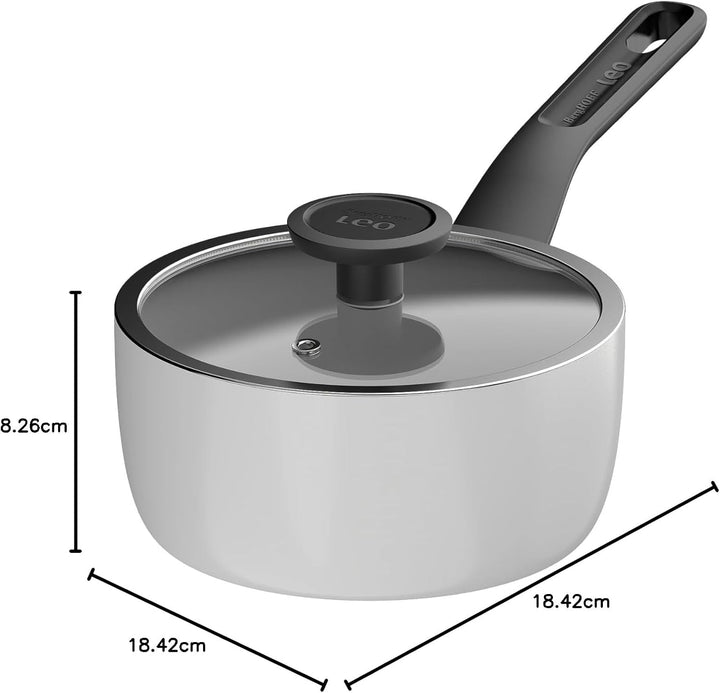 BergHOFF Leo Antihaft-Kochtopf (18cm) - Topf induktion - Kasserole mit Deckel - Topf gross - für all