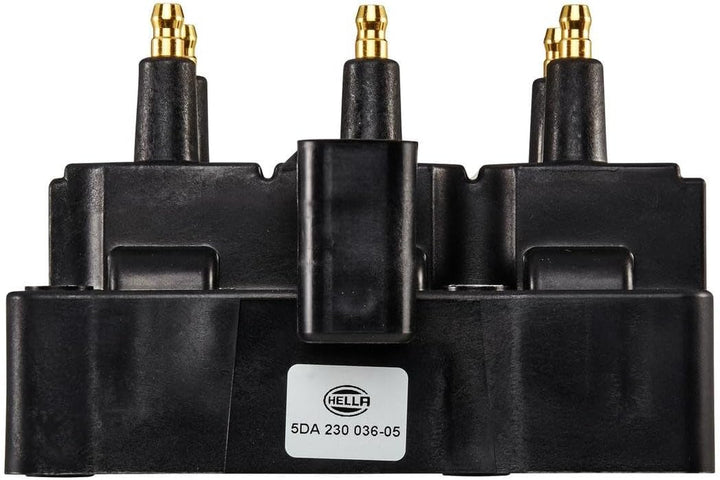 HELLA 5DA 230 036-051 Zündspule - 4-polig - Blockzündspule - geschraubt