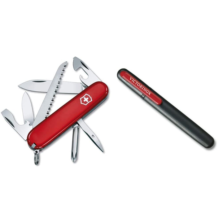 Victorinox Taschenmesser Hiker (13 Funktionen, Holzsäge, Phillips-Schraubendreher, Zahnstocher) rot