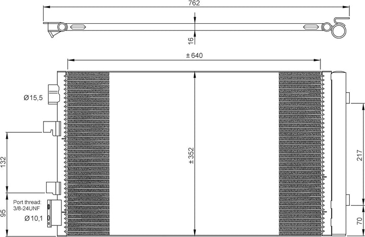NRF 35938 Kondensator, Klimaanlage