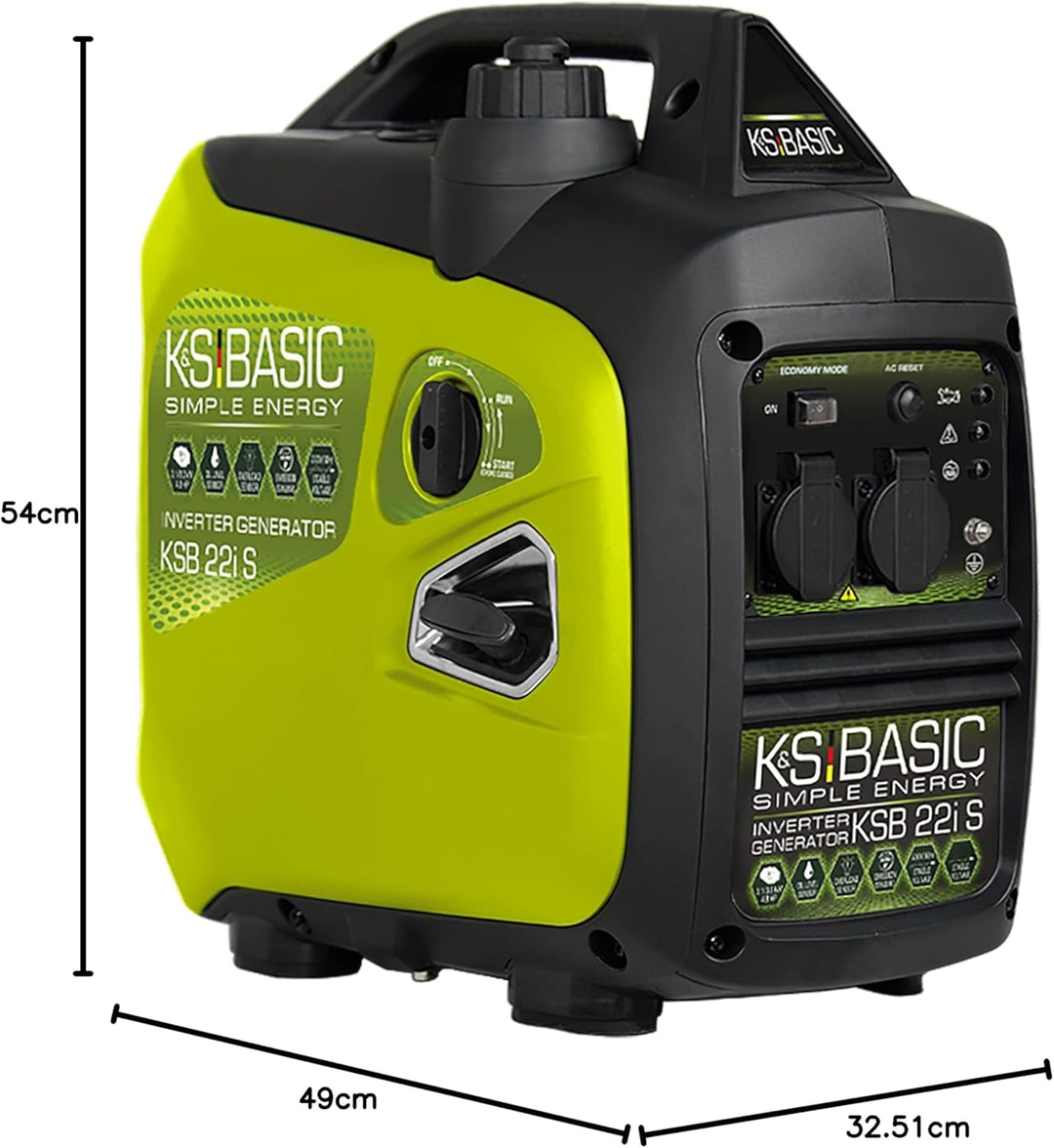 Inverter-Generator KSB 22i S Stromerzeuger 2000 W, elektronische Umwandlung ,leiser leichter Benzing