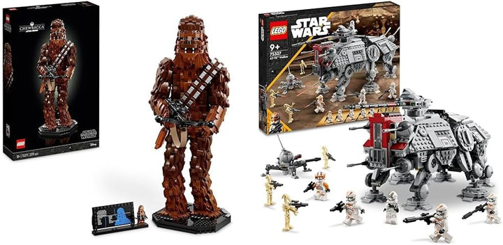 LEGO Star Wars Chewbacca, Wookie-Figur zum Sammeln, Bogenspanner & Star Wars at-TE Walker, Beweglich