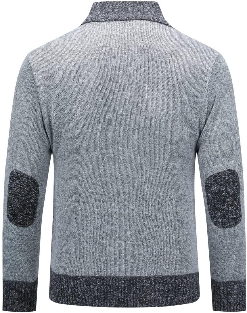 YOUTHUP Herren Strickjacke Frühling Winter Warme Sweatjacke Freizeit Strick Fleecejacke Outdoor Über