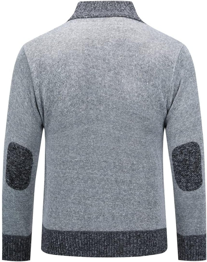 YOUTHUP Herren Strickjacke Frühling Winter Warme Sweatjacke Freizeit Strick Fleecejacke Outdoor Über