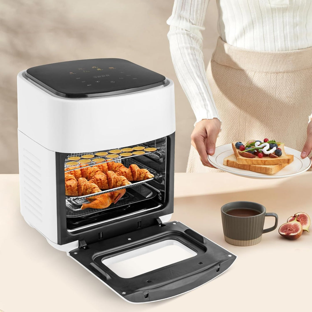 Friteuse Heissluftfritteuse 1400W 15L Air Fryer Luftfritteuse mit Digital LED Touchscreen, Fritteuse