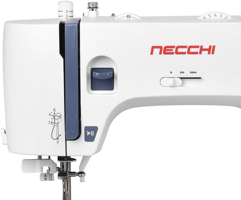 Necchi NC-59QD Computernähmaschine | 59 Stiche & 1-Step Knopfloch | Start/Stop & Geschwindigkeitsreg
