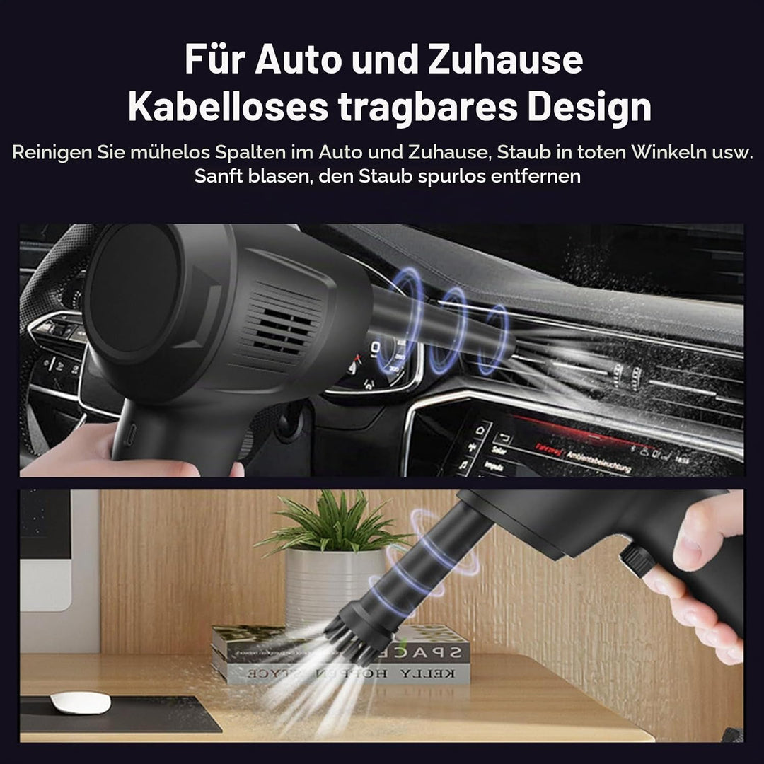 Elektrischer Luftstaubsauger, 50.000 U/min, stufenlos einstellbare Windgeschwindigkeit, wiederauflad