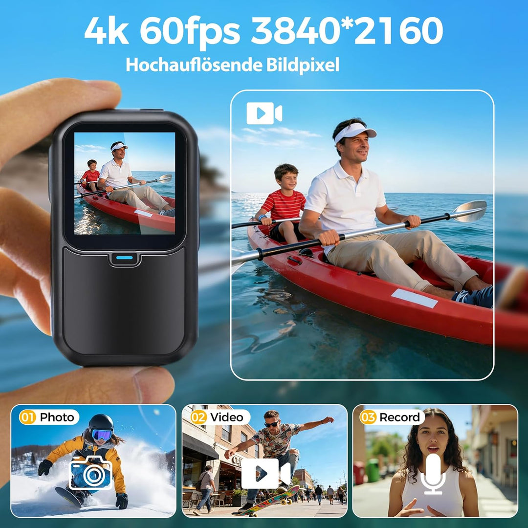 AIKER Action Cam 4k WiFi Aktualisierte Version,Ultra-Hd-Bildqualität/Elektronische Bildstabilisierun