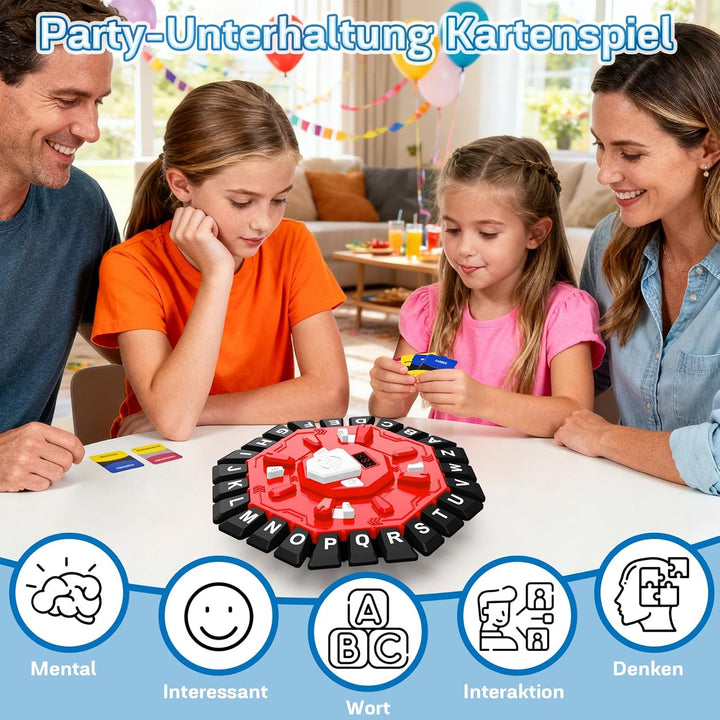 Wörter Spiel,Buchstaben Spiel Drücken mit Timer Deutsch,Familienspiele Brettspiele Partyspiele Worts