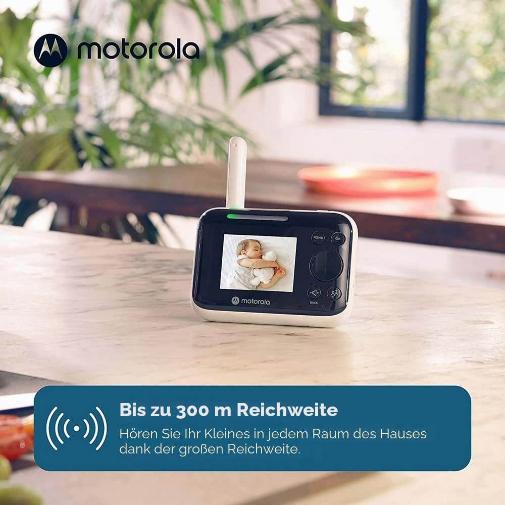 Motorola Nursery PIP1200 - Babyphone mit Kamera - 2.8" Elterneinheit - 2 Wege Kommunikation - Zimmer