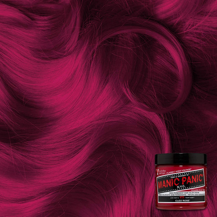 Manic Panic Cleo Rose Semi-permanente Haarfarbe, 113,4 ml, Rot Rot 118 ml (3er Pack), Rot 118 ml (3e
