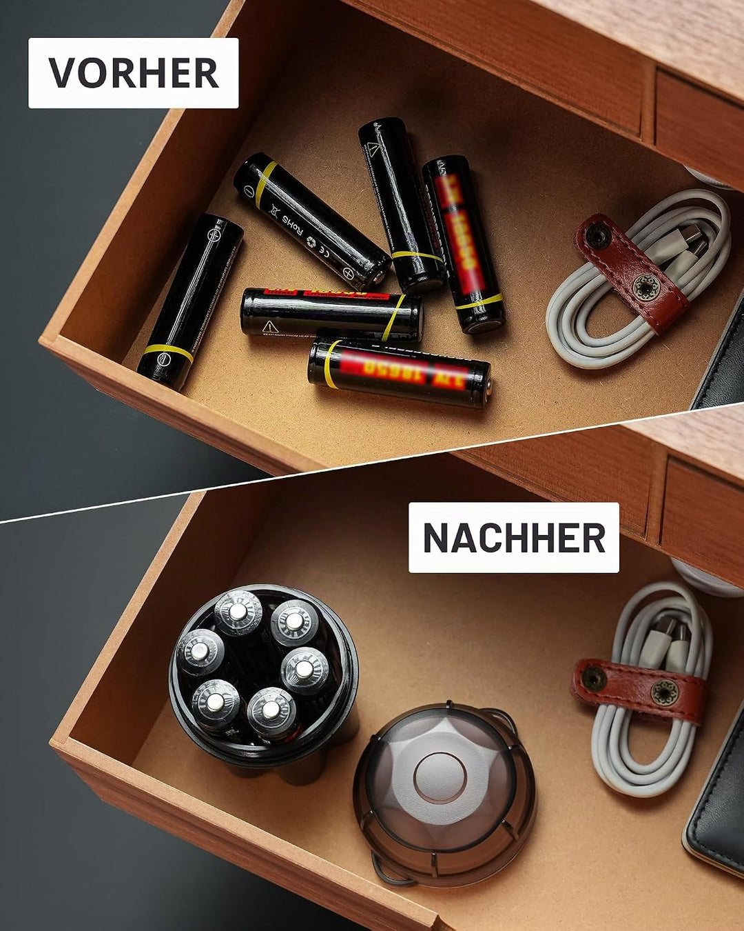 MecArmy B18 Batterie-Aufbewahrungsbox für Home Office