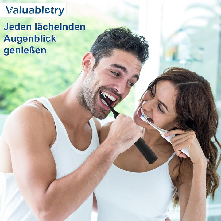 16er Precision Clean Ersatzbürsten Kompatibel mit Philips Sonicare Schallzahnbürste, 8er Schwarz und