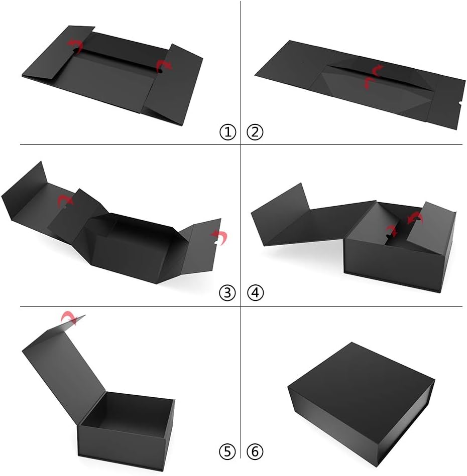 JiaWei Geschenkbox 1 Stück, 28x28x10.5 cm Geschenkkarton mit Magnetisch Deckel, Grusskarten & Gesche