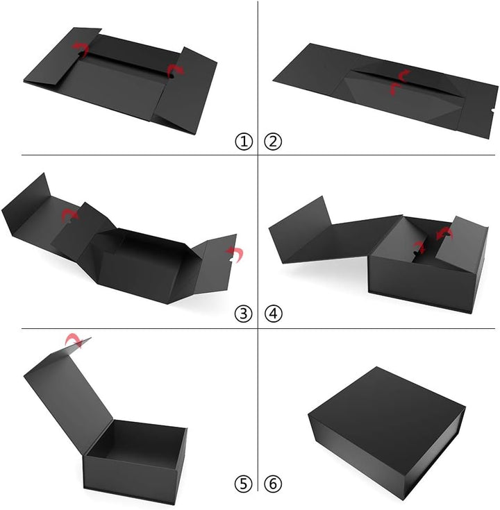 JiaWei Geschenkbox 1 Stück, 28x28x10.5 cm Geschenkkarton mit Magnetisch Deckel, Grusskarten & Gesche