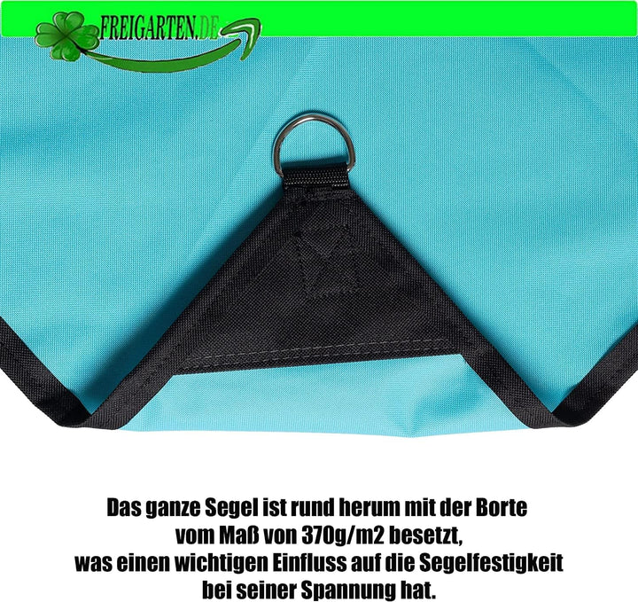 freigarten.de Sonnensegel Wasserdicht Sonnenschutz 100% Schutz vor UV dreieckig 1,6m x 1,6m x 2,2m B