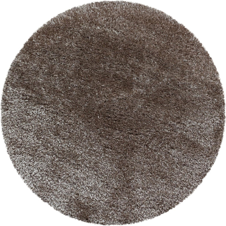 Glanz Hochflor Rund Teppich Wohnzimmer Einfarbig Unicolor Design Pflegeleicht Wohnzimmerteppich Schl