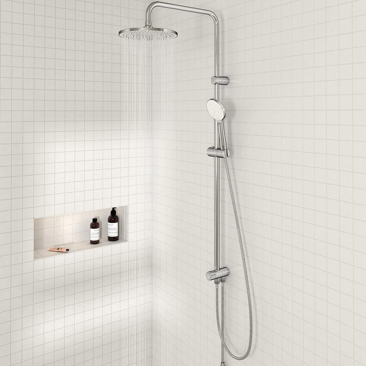 SENSEA - Essential - Duschsstange mit Regendusche und Handbrause - Höhenverstellbar - Duschsset ohne