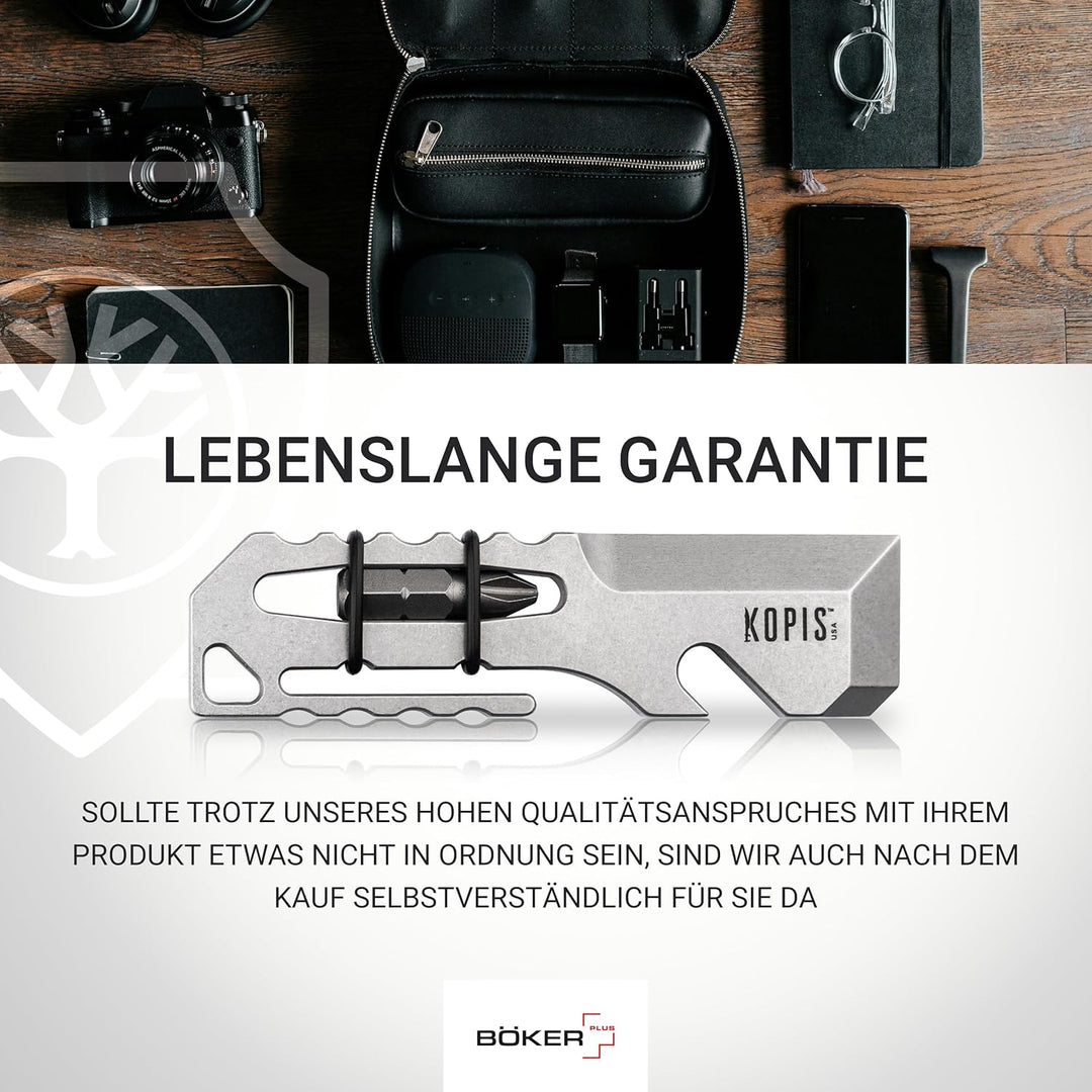BÖKER PLUS® Grift - EDC Multifunktionstool - VA Hebel-Werkzeug rostfrei - Everyday Carry Prybar mit