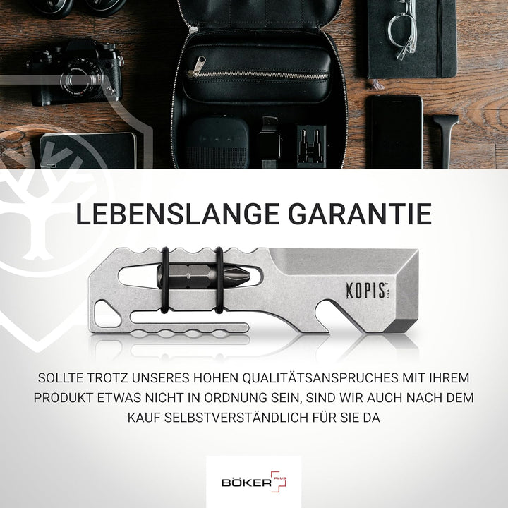 BÖKER PLUS® Grift - EDC Multifunktionstool - VA Hebel-Werkzeug rostfrei - Everyday Carry Prybar mit