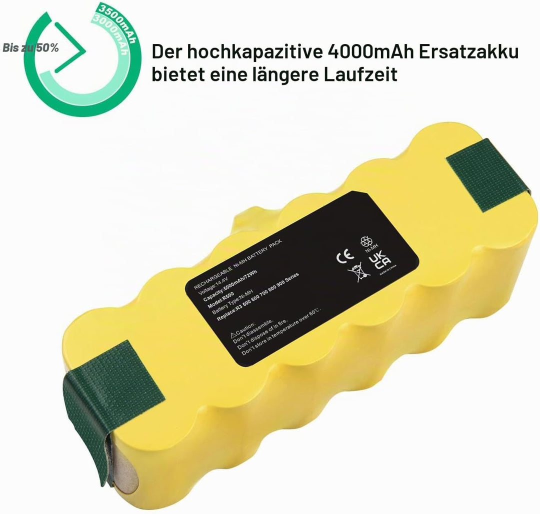 5000mAh Ersatzakku für iRobot Roomba 510 530 531 532 533 535 536 540 545 550 552 560 562 570 580 581