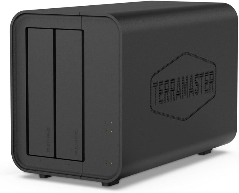 TERRAMASTER F2-212 2Bay NAS - Quad Core CPU DDR4 RAM Personal Private Cloud Home Network Attached St