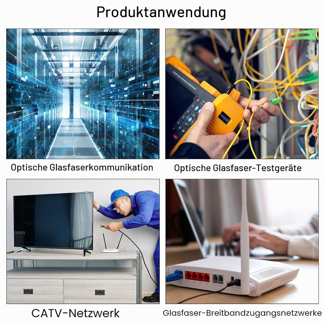 QUARKZMAN Glasfaser-Schnellverbinder-Adapter, LC/APC Glasfaser-Montage-Anschluss Singlemode Schnelle