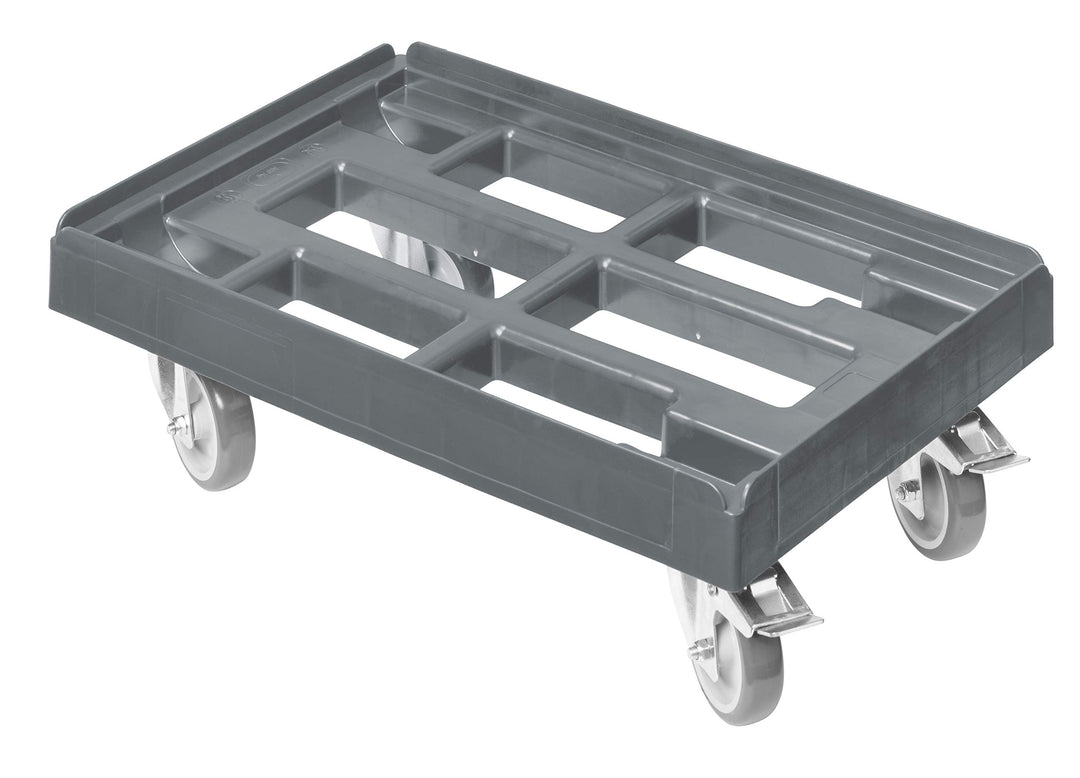 Transportroller für Kisten 60 x 40 cm mit 2 Bremsen in grau