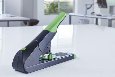 Novus B 50 re+new nachhaltiges Blockheftgerät (Heftleistung 140 Blatt, variable Einlegetiefe bis 75