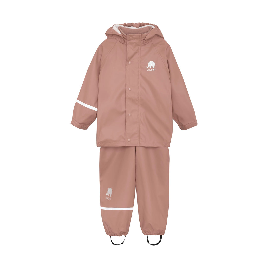 Celavi Unisex Basic Rainwear Set-Solid Pu Regenjacke, Brown
