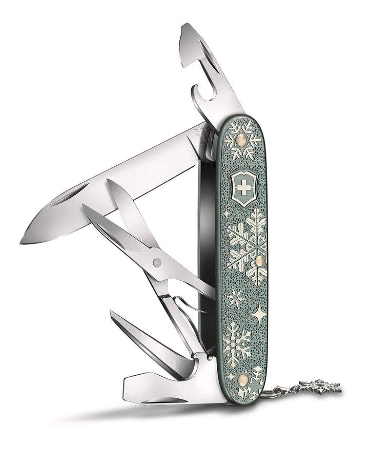 Victorinox Taschenmesser Pioneer X Winter Magic, 93mm, 2020 Special Edition, Blau-grau