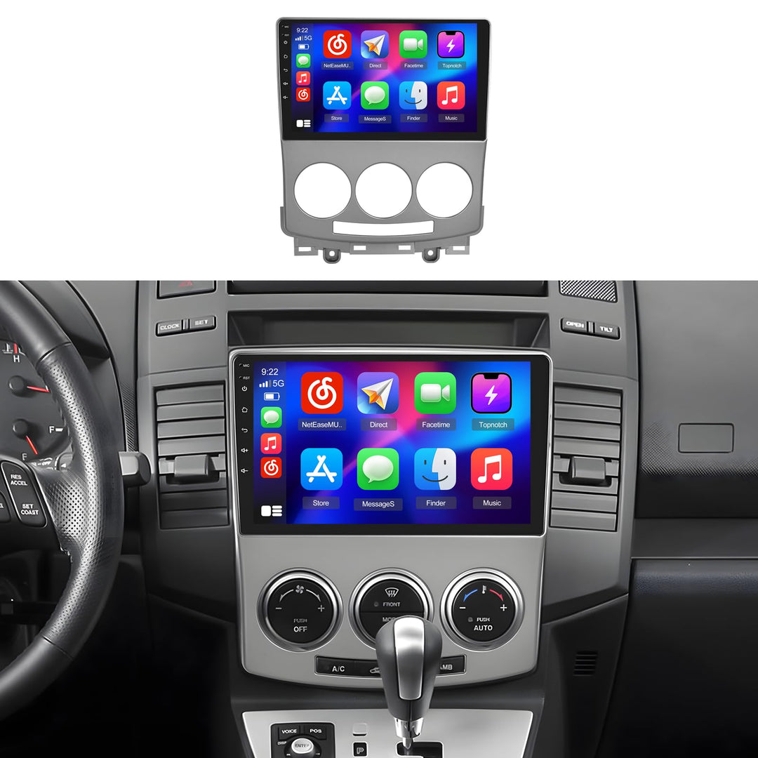 Hikity [2+64GB] Android 15 Autoradio, CarPlay Android Auto Wireless, für Mazda 5 2007 2008 2009 2010