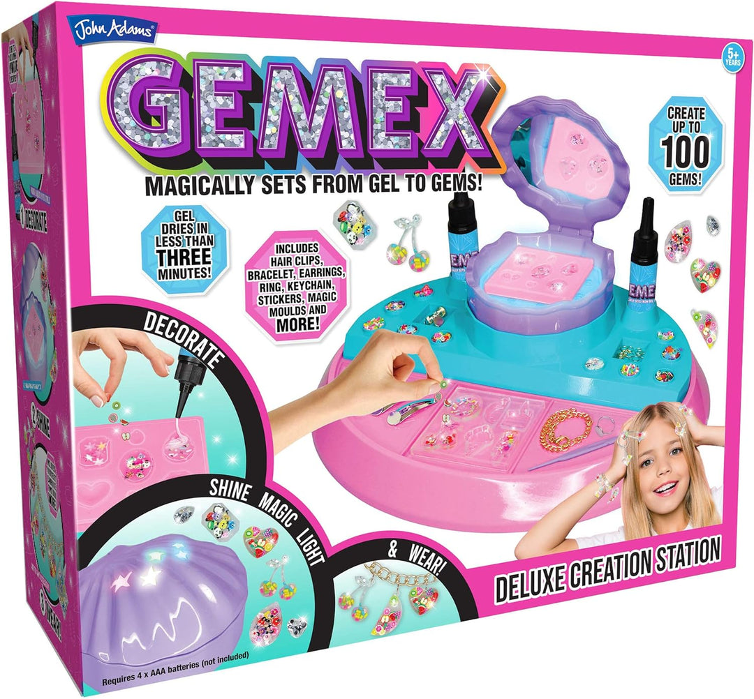 John Adams , GEMEX Deluxe Creation Station: Magically Sets from Gel to gems!, Arts & Crafts, Ages 5+