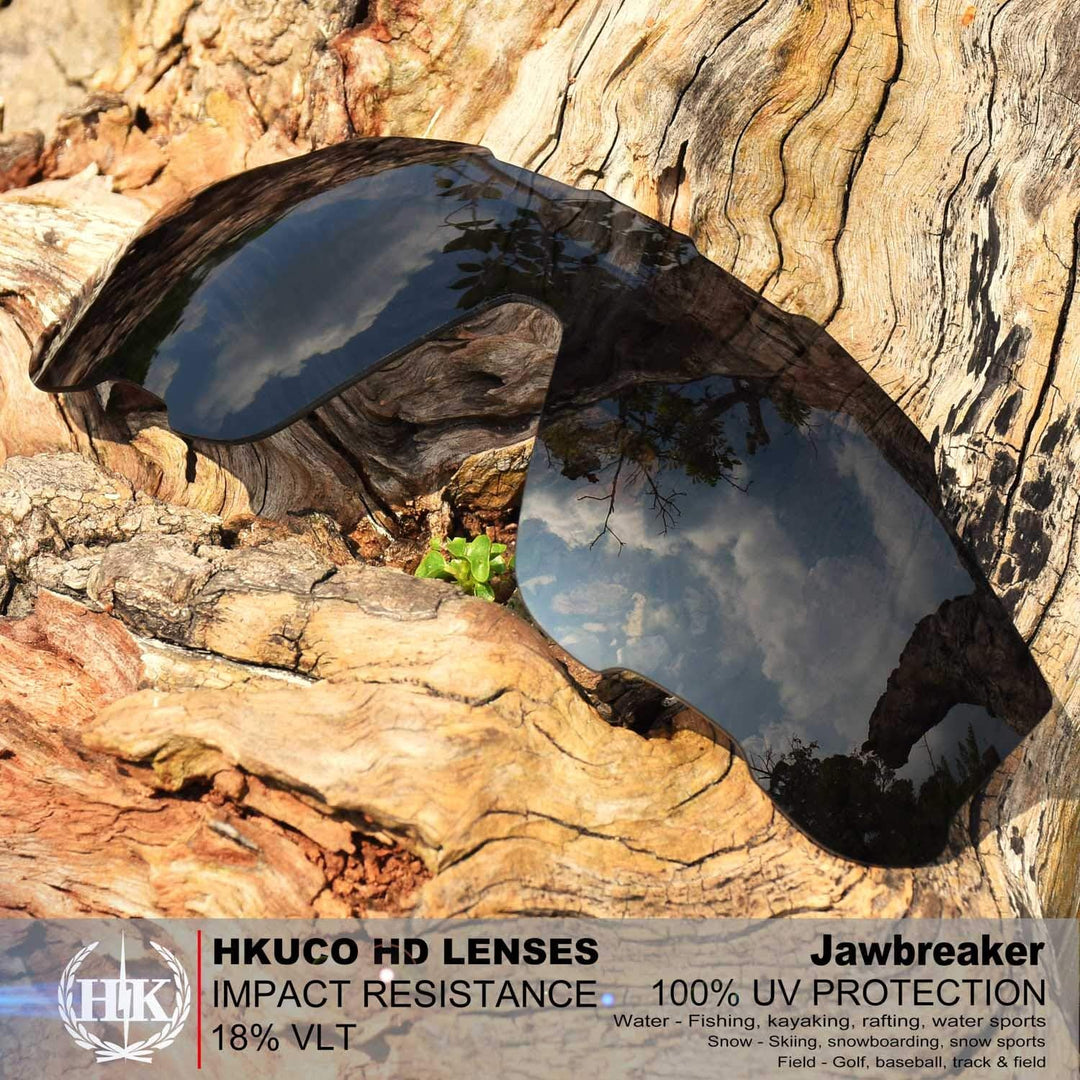 HKUCO Plus Mens Replacement Lenses for Oakley Jawbreaker - 2 Pair