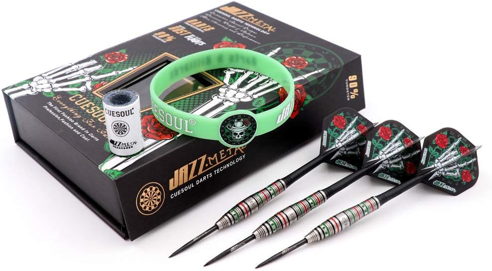 CUESOUL Jazz-Metal 21/23 / 25g Stahlspitze 90% Wolfram Dart Set mit integrierten ROST Flights CSJM-J